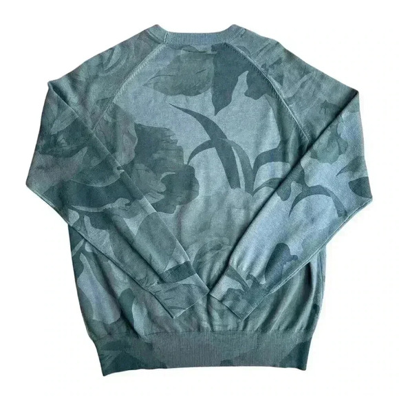 Diamond Supply Co Mens Large Crewneck Sweater Y2K Skater Blue Floral Logo - Picture 2 of 9